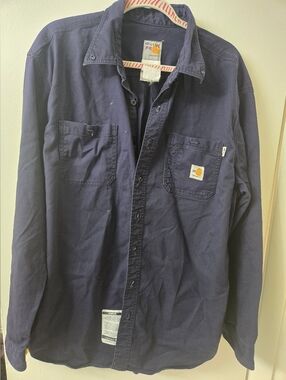 Carhartt Navy Workshirt with Pocket Patch
